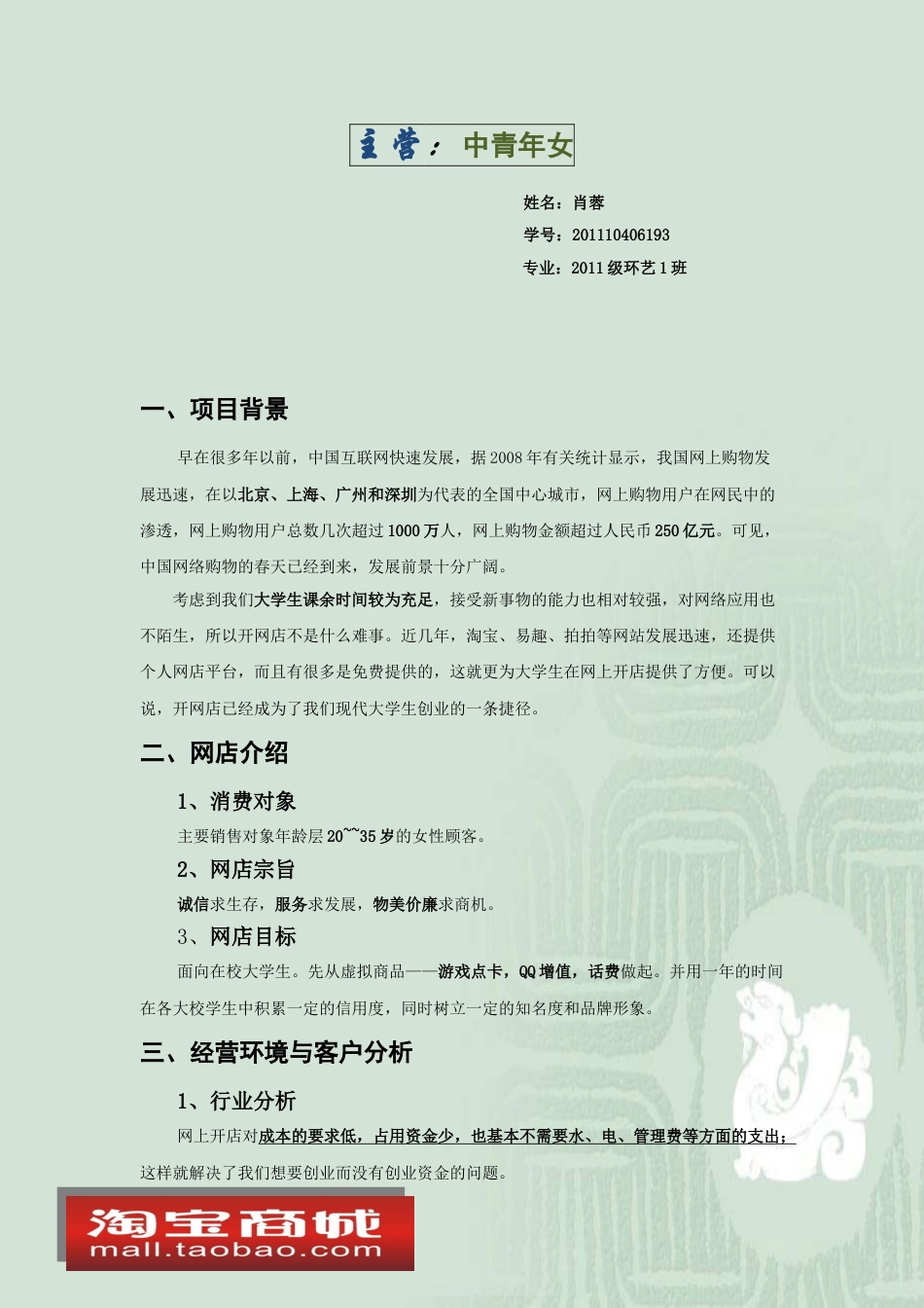 大学生淘宝网店创业策划书.doc_第2页