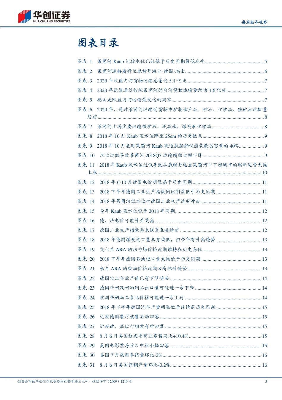 华创证券-【每周经济观察】海外双周报第13期：莱茵河断航会怎样？.pdf_第3页