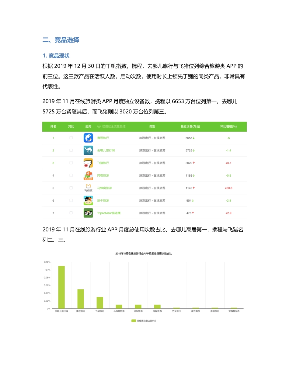 旅游APP竞品分析报告：携程vs去哪儿旅行vs飞猪出境游.pdf_第2页