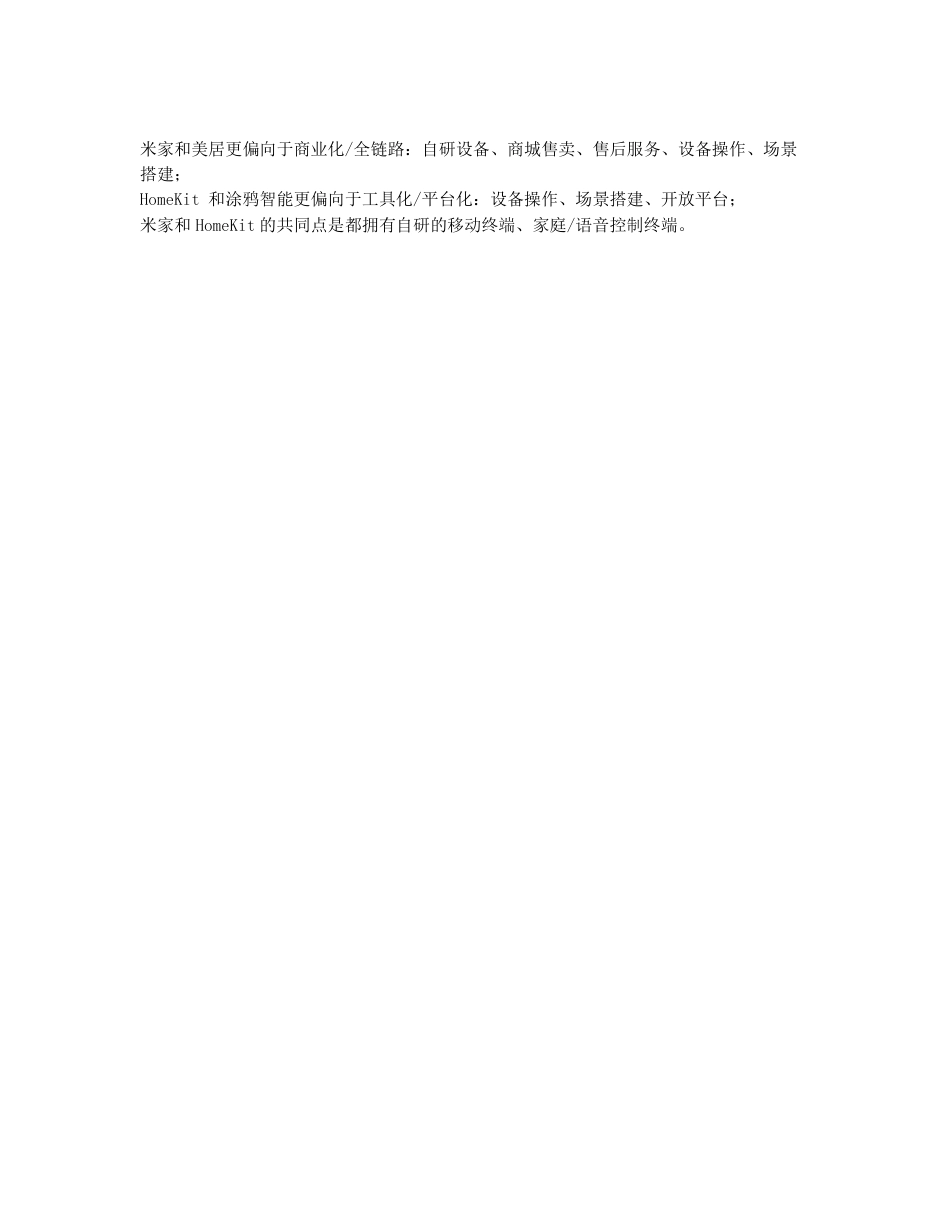 智能家居竞品分析：米家 HomeKit 美居 涂鸦智能的体验与思考.pdf_第2页