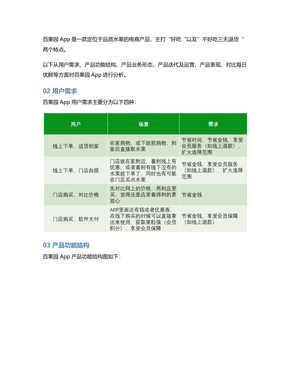 竞品分析报告：百果园APP线上体系构成剖析.pdf_第2页