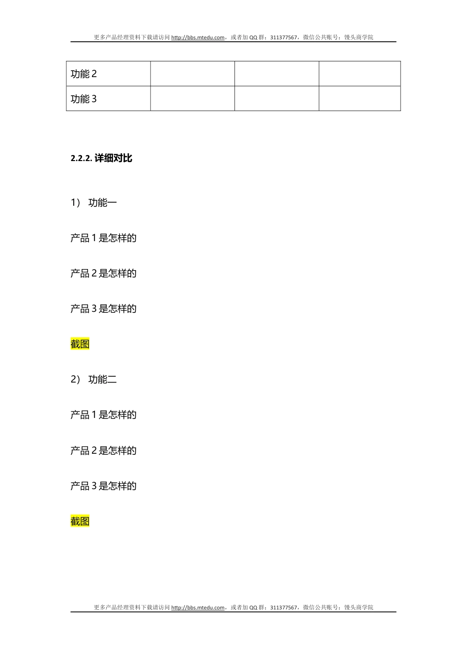 竞品分析模板.docx_第2页