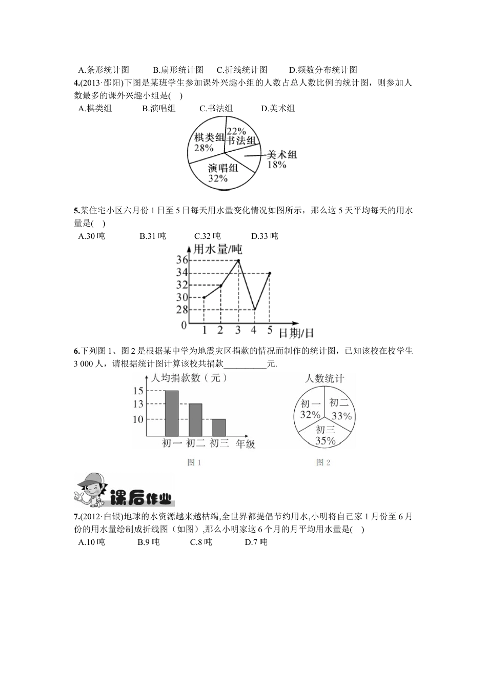 7年级下册-练习题试卷试题-人教版初中数学10.1统计调查第1课时全面调查.doc_第2页