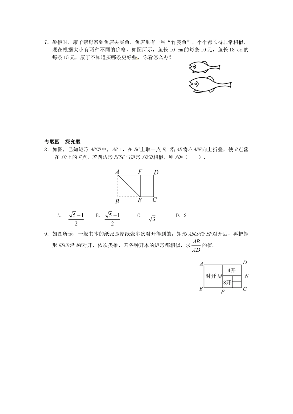 9年级下册-练习题试卷试题-人教版初中数学27.1图形的相似同步练习3新人教版.doc_第2页