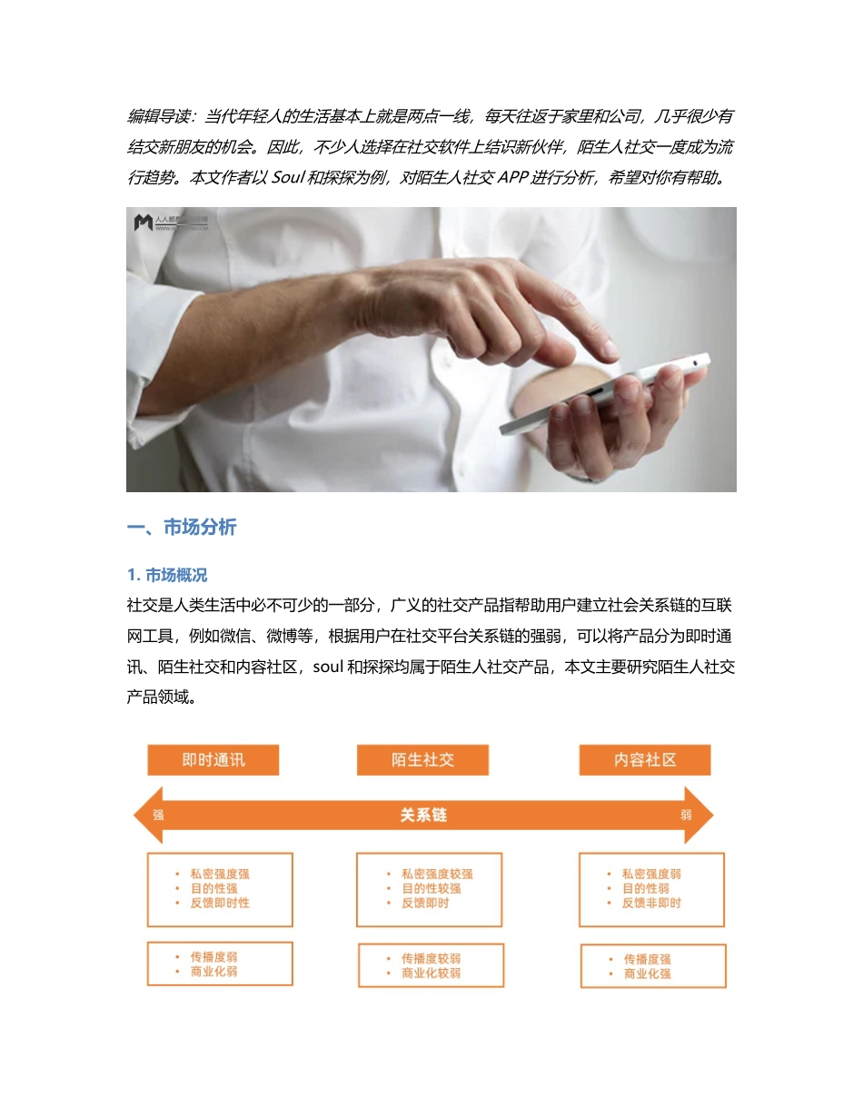 Soul、探探竞品分析-陌生人社交.pdf_第1页