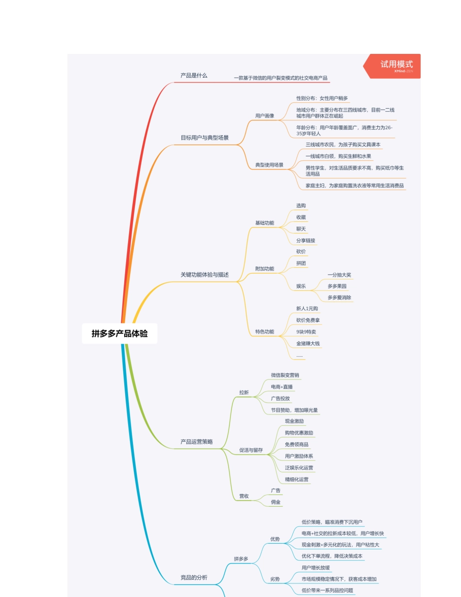 产品体验报告：拼多多，拼团模式实现优惠多多.pdf_第2页