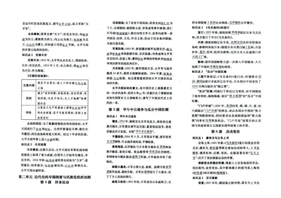 8上试卷历史人教部编版历史八年级上册-知识点归纳.doc_第2页