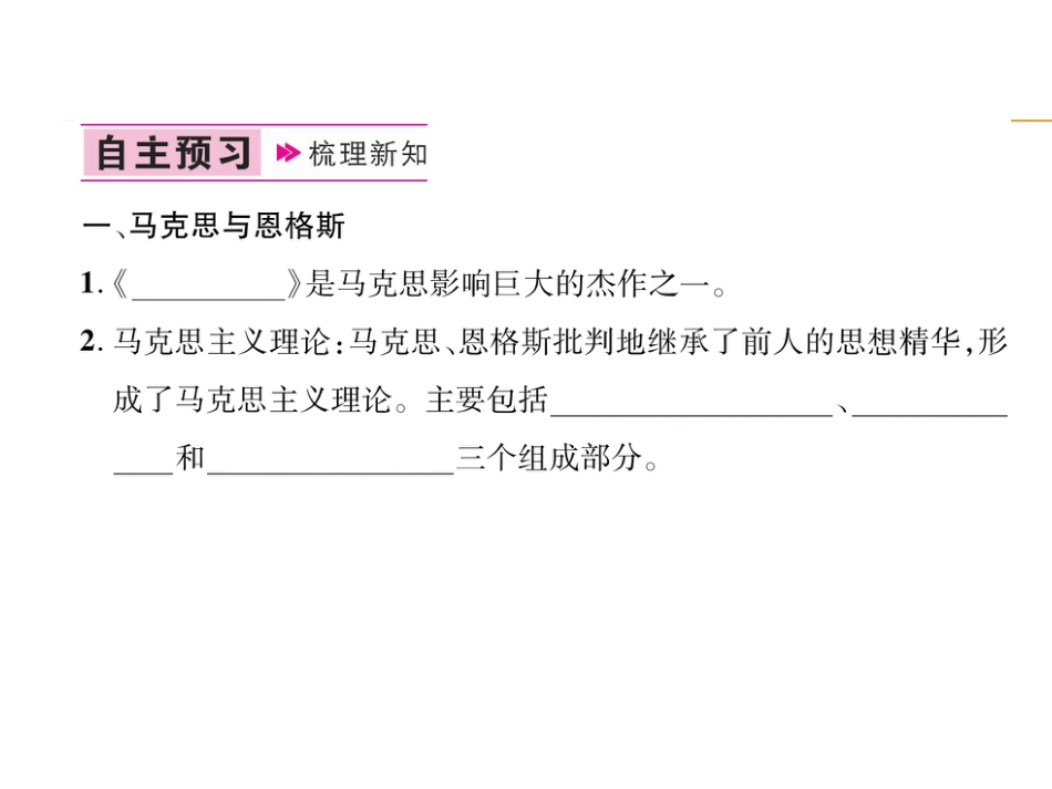 9上试卷历史第21课  马克思主义的诞生和国际工人运动的兴起.ppt_第2页