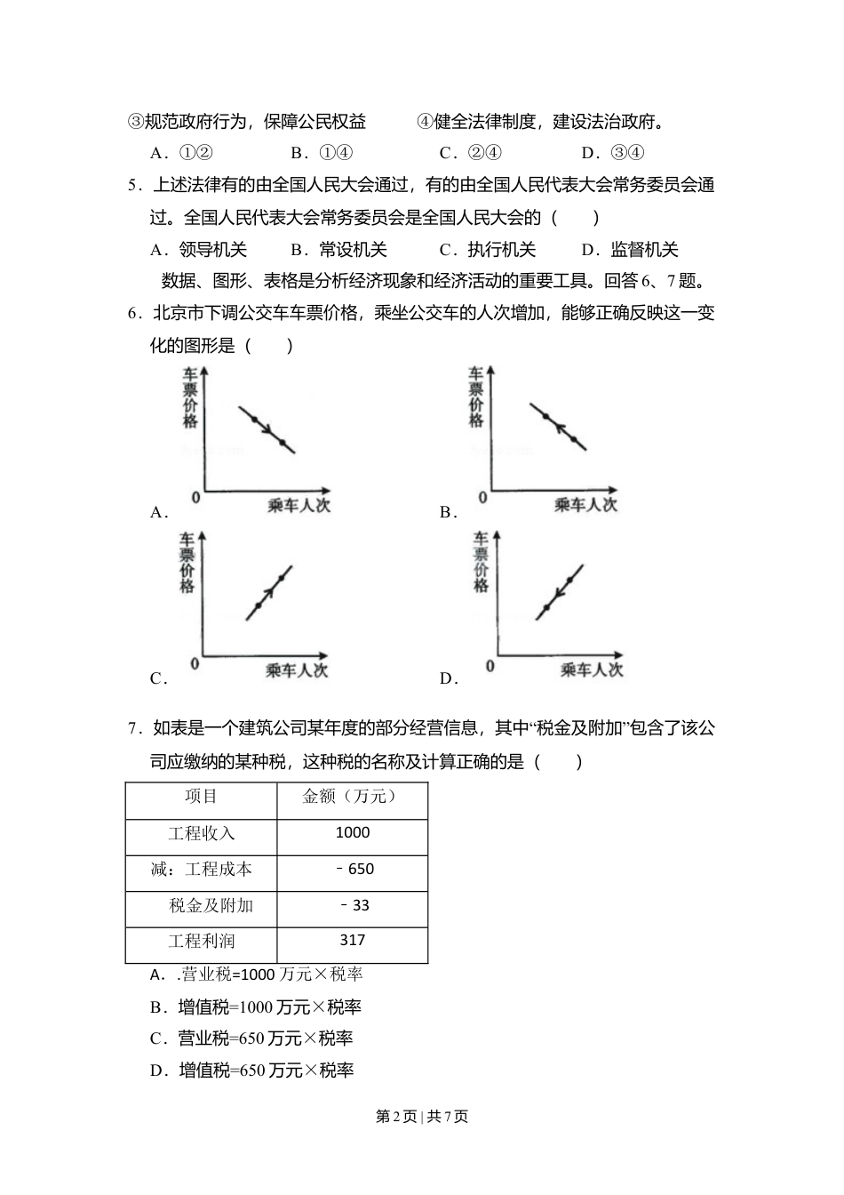 2009年高考生物试卷（北京）（空白卷）.doc_第2页