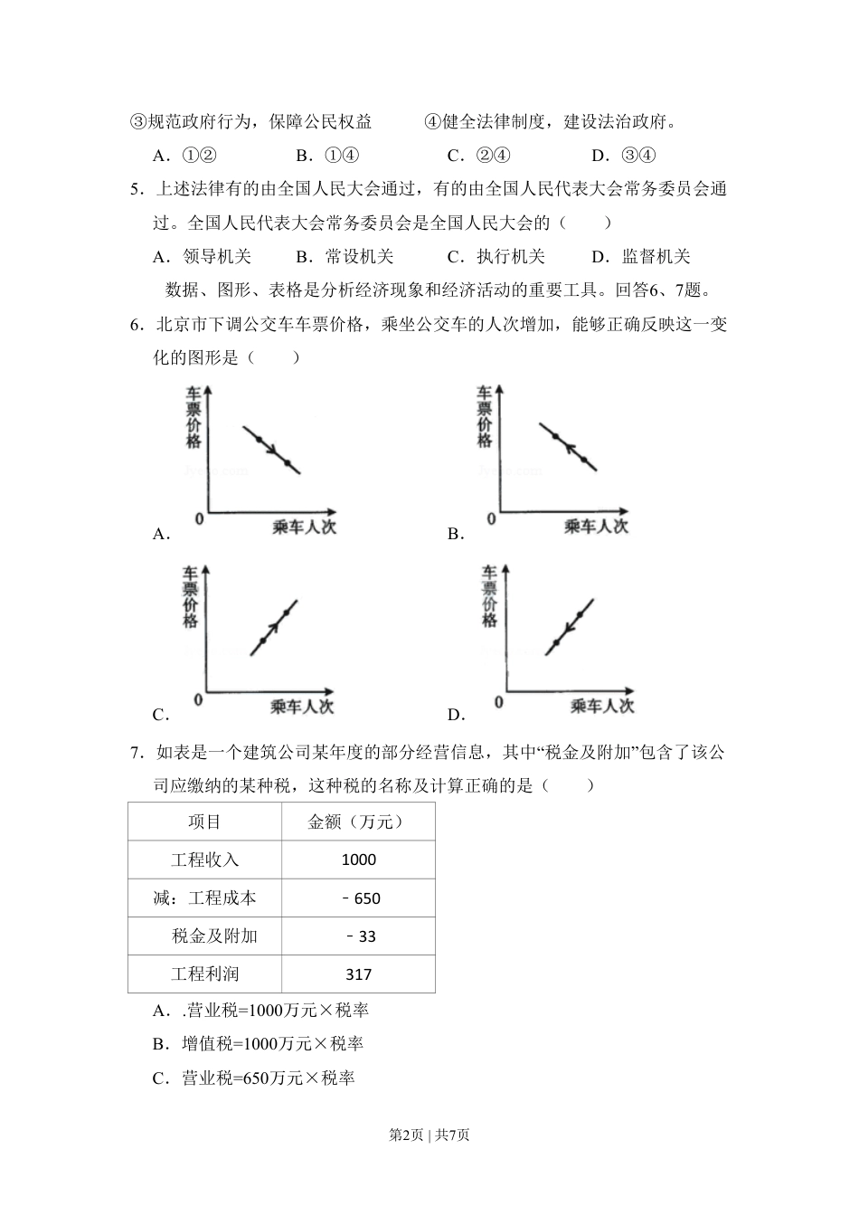 2009年高考生物试卷（北京）（空白卷）.pdf_第2页