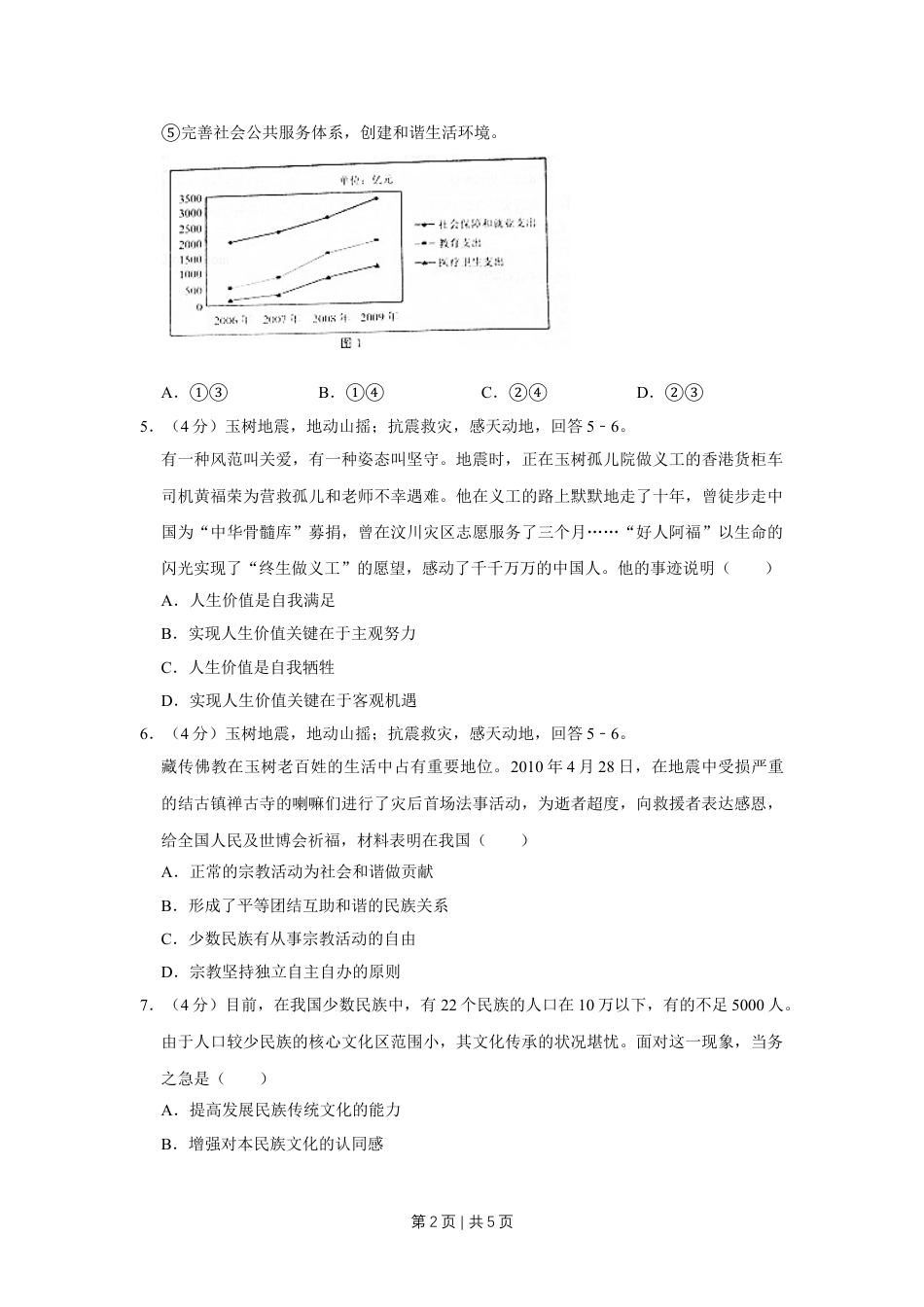 2010年高考政治试卷（天津）（空白卷）.doc_第2页