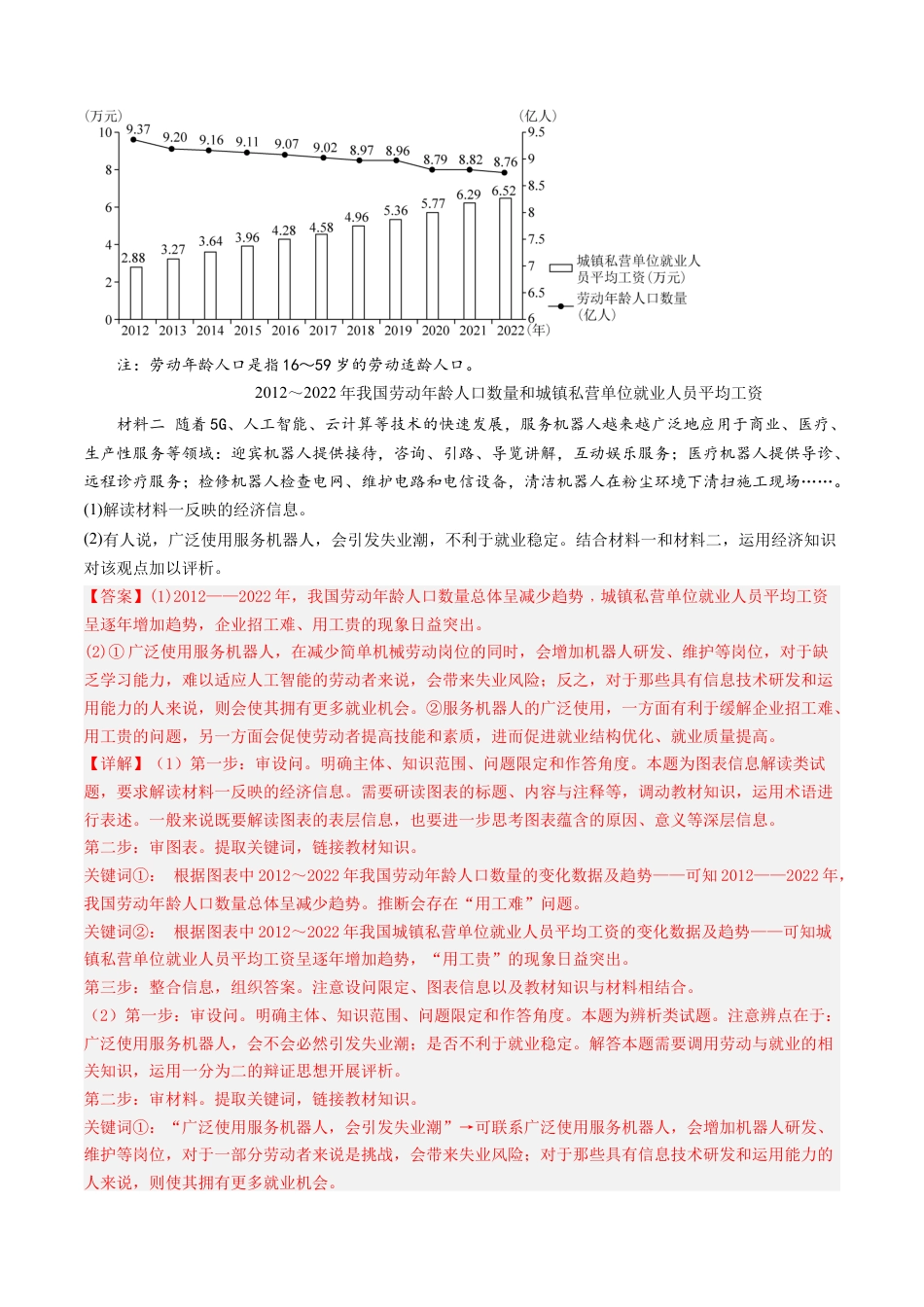 专题17经济生活综合主观题-五年（2019-2023）高考政治真题分项汇编（解析版）.docx_第2页