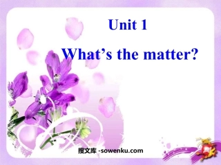 《What's the matter?》PPT课件5