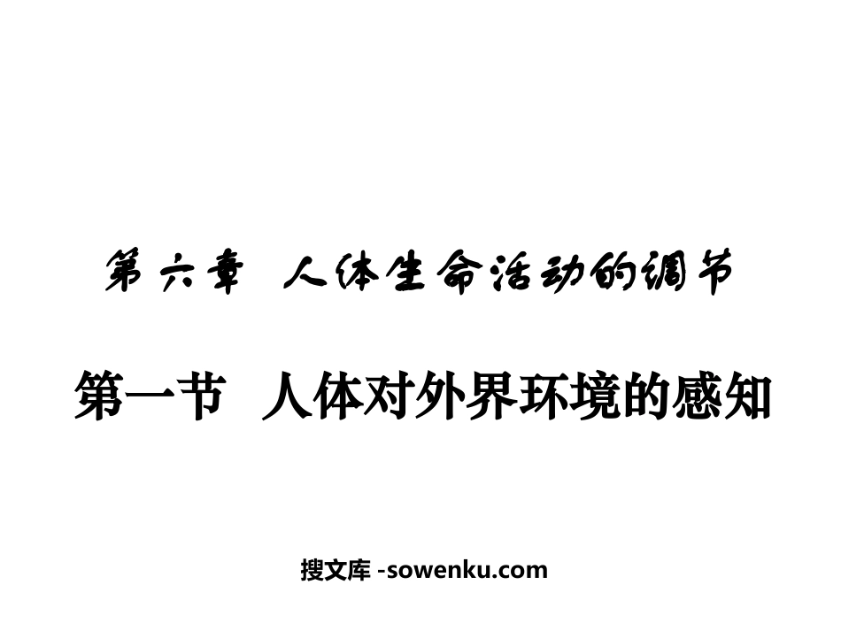 《人体对外界环境的感知》人体生命活动的调节PPT课件2_第1页