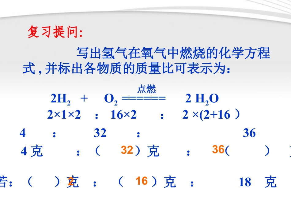 《利用化学方程式的简单计算》化学方程式PPT课件2_第2页