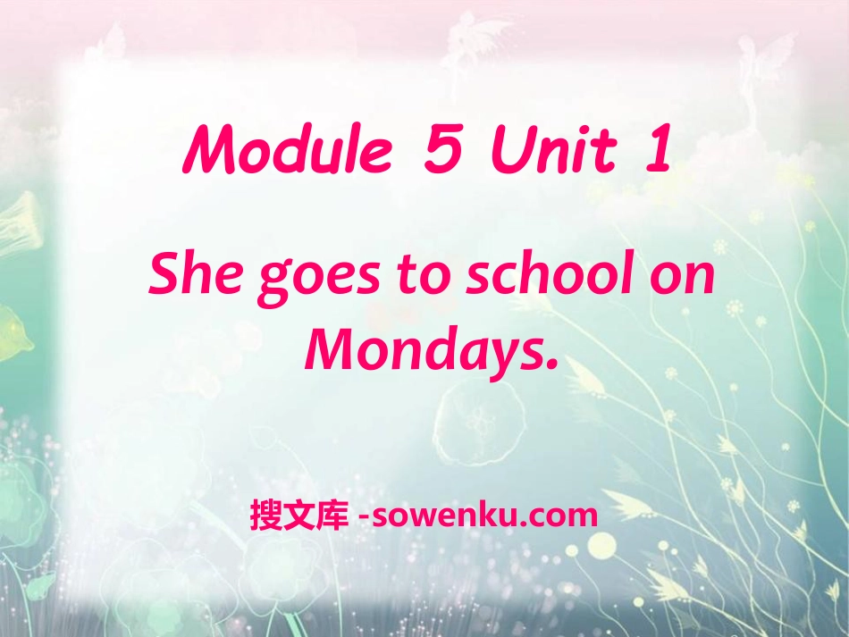 《She goes to school on Mondays》PPT课件3_第1页