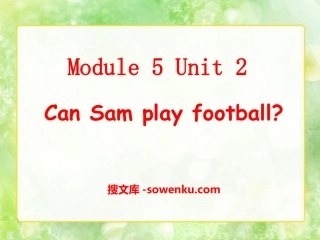 《Can Sam play football?》PPT课件