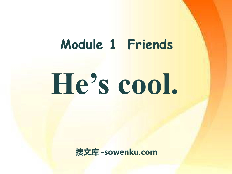 《He's cool》PPT课件4_第1页