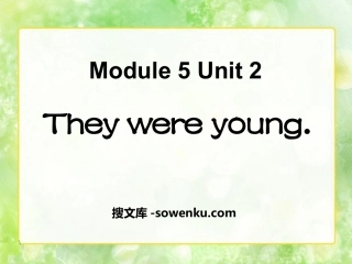 《They were young》PPT课件3