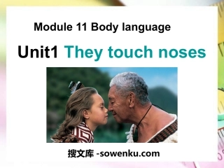 《They touch noses》Body language PPT课件