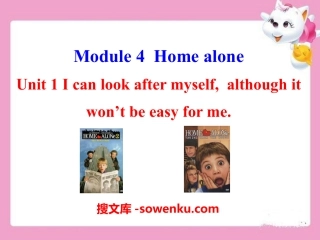 《I can look after myselfalthough it won't be easy for me》Home alone PPT课件3