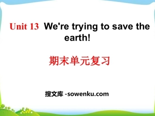 《We're trying to save the earth!》PPT课件12