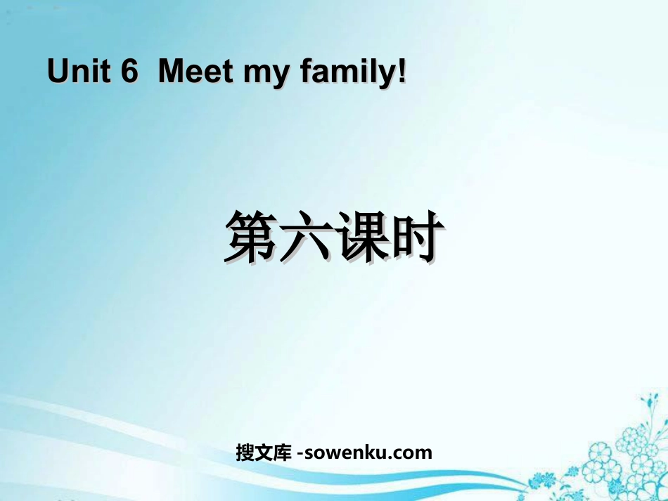 《Meet my family!》第六课时PPT课件_第1页