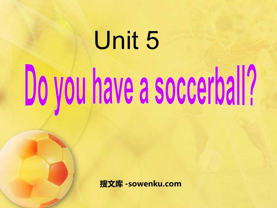 《Do you have a soccer ball?》PPT课件2_第1页