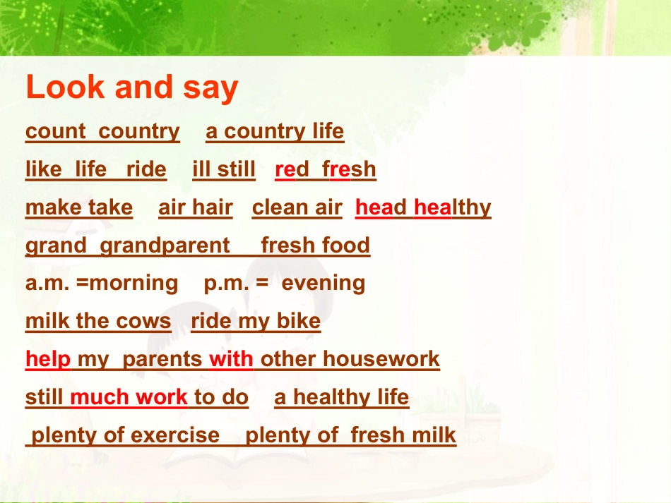 《A country life is a healthy life》PPT_第2页