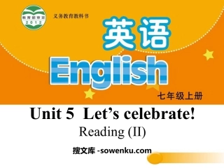 《Let's celebrate》ReadingPPT课件