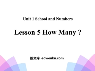 《How Many?》School and Numbers PPT