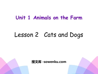 《Cats and dogs》Animals on the Farm PPT课件