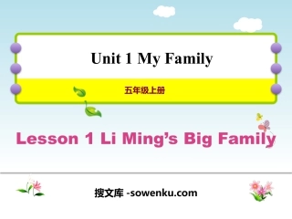 《Li Ming's Big Family》My Family PPT课件