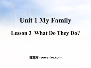 《What Do They Do?》My Family PPT课件