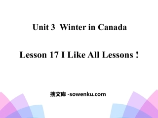 《I Like All Lessons!》Winter in Canada PPT