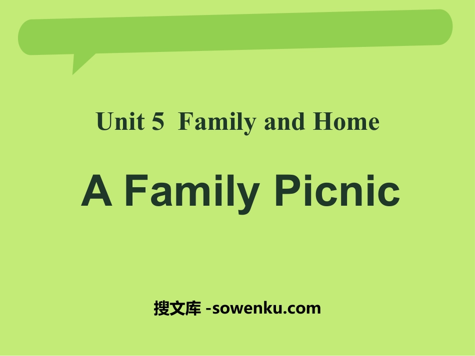 《A Family Picnic》Family and Home PPT下载_第1页