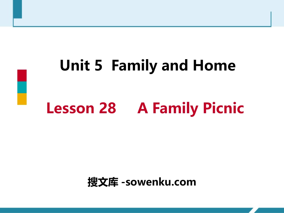 《A Family Picnic》Family and Home PPT免费课件_第1页