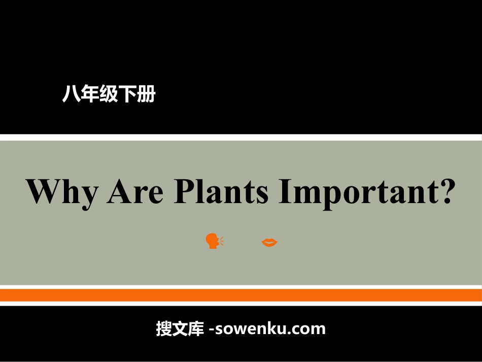 《Why Are Plants Important?》Plant a Plant PPT教学课件_第1页