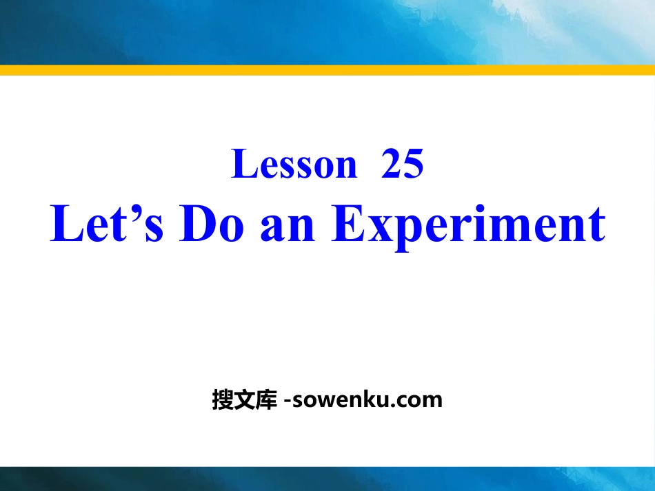 《Let's Do an Experiment》Look into Science! PPT_第1页