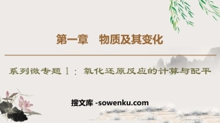 《氧化还原反应的计算与配平》物质及其变化PPT