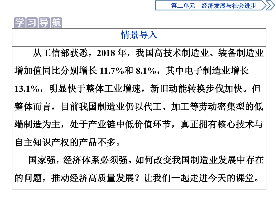 《我国的经济发展》经济发展与社会进步PPT(第二课时建设现代化经济体系)_第2页