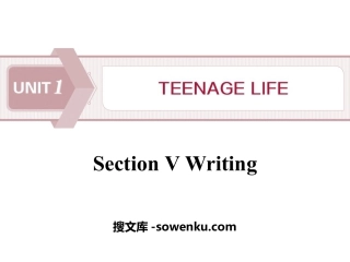 《Teenage Life》Writing PPT