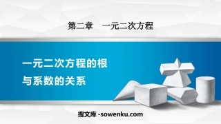 《一元二次方程的根与系数的关系》一元二次方程PPT下载