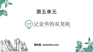 《记金华的双龙洞》PPT教学课件