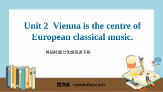 《Vienna is the centre of European classical music》Western music PPT课件下载