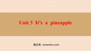 《It's a pineapple》PPT课文课件