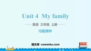 《My family》PPT习题课件(第二课时)