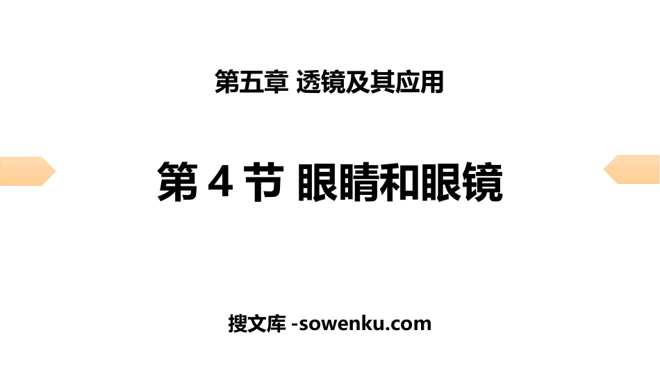 《眼睛和眼镜》透镜及其应用PPT习题课件_第1页