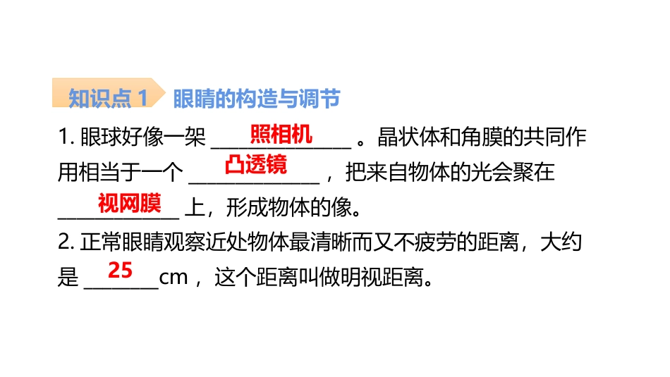 《眼睛和眼镜》透镜及其应用PPT习题课件_第2页