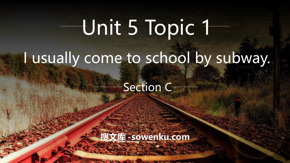 《I usually come to school by subway》SectionC PPT课件_第1页